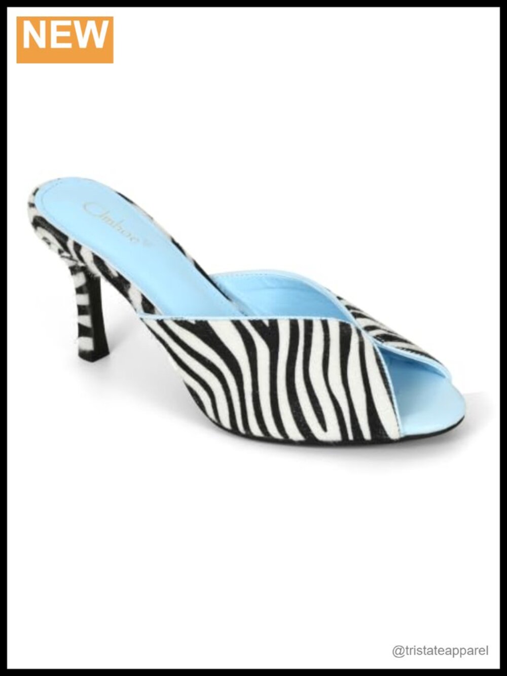 Suede Zebra Print Peep Toe Stiletto Heeled Sandals Slip On Mules